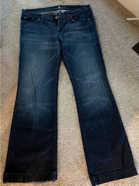 7 For All Mankind Dark Blue Flare Jeans